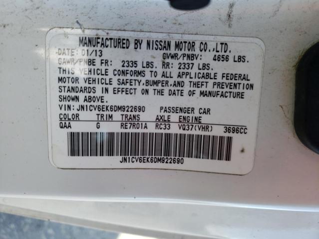 Продажа на аукционе авто 2013 Infiniti G37 Journey, vin: JN1CV6EK6DM922690, номер лота: 46072093