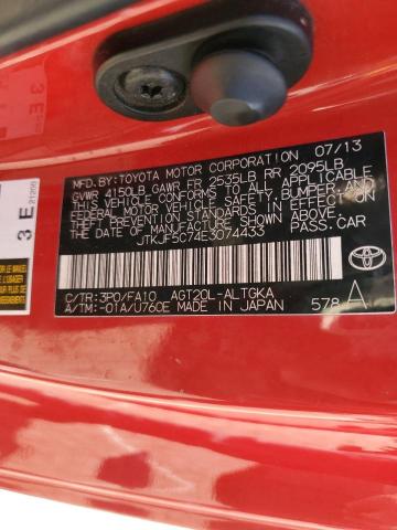 2014 Toyota Scion Tc მანქანა იყიდება აუქციონზე, vin: JTKJF5C74E3074433, აუქციონის ნომერი: 45265443