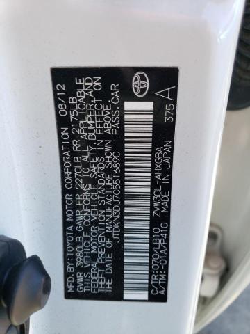 Aukcja sprzedaży 2012 Toyota Prius, vin: JTDKN3DU7C5516890, numer aukcji: 45401573
