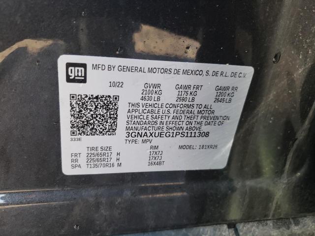 Aukcja sprzedaży 2023 Chevrolet Equinox Lt, vin: 3GNAXUEG1PS111308, numer aukcji: 45610113