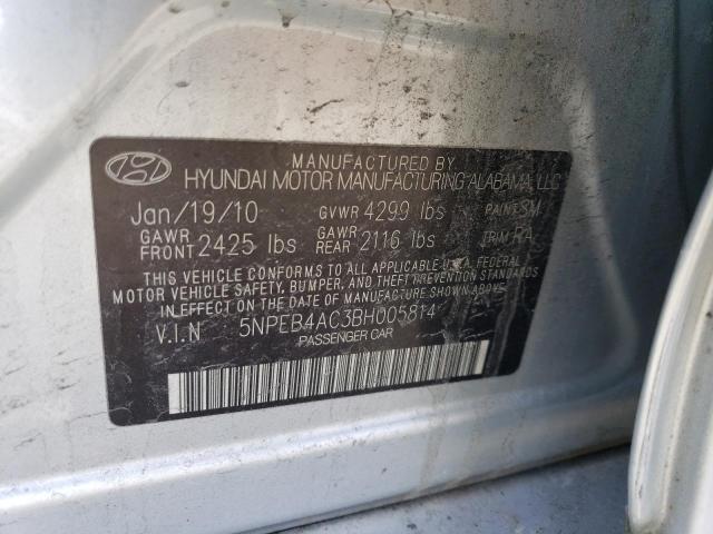 Aukcja sprzedaży 2011 Hyundai Sonata Gls, vin: 5NPEB4AC3BH005814, numer aukcji: 45514363