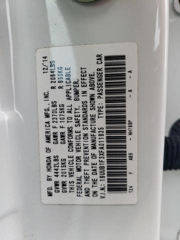 46015583 :رقم المزاد ، 19UUB1F3XFA011935 vin ، 2015 Acura Tlx مزاد بيع