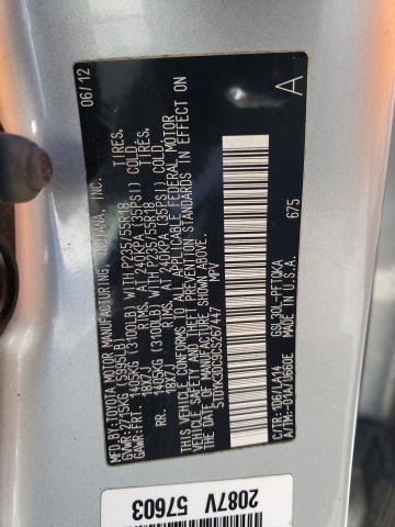 Продаж на аукціоні авто 2012 Toyota Sienna Xle, vin: 5TDYK3DC9CS267447, номер лоту: 44955973