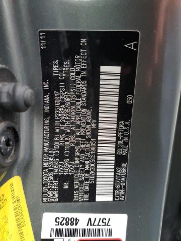 Aukcja sprzedaży 2012 Toyota Sienna, vin: 5TDZK3DC5CS198051, numer aukcji: 45288913