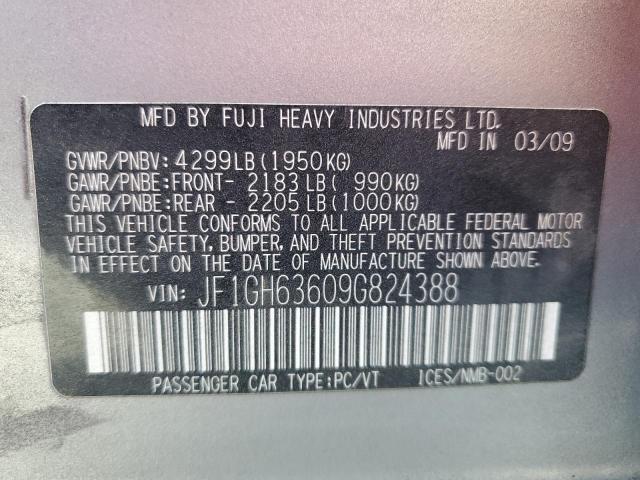 Aukcja sprzedaży 2009 Subaru Impreza Outback Sport, vin: JF1GH63609G824388, numer aukcji: 45373393