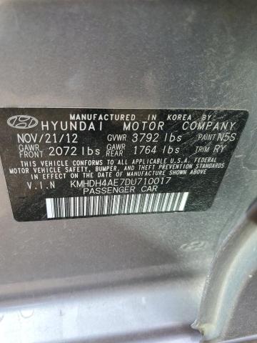 Aukcja sprzedaży 2013 Hyundai Elantra Gls, vin: KMHDH4AE7DU710017, numer aukcji: 46583663