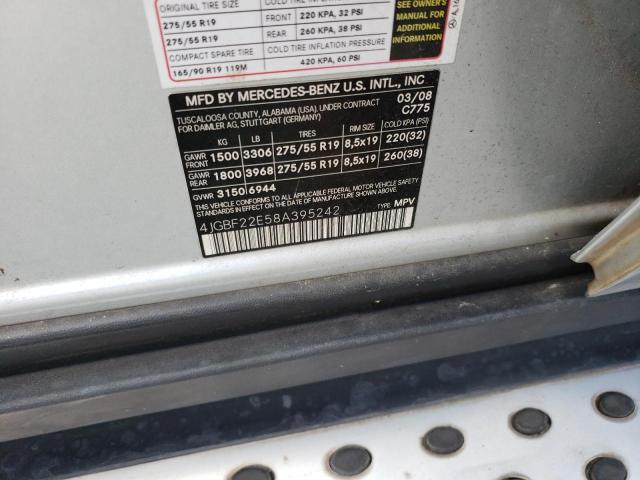 46696333 :رقم المزاد ، 4JGBF22E58A395242 vin ، 2008 Mercedes-benz Gl 320 Cdi مزاد بيع