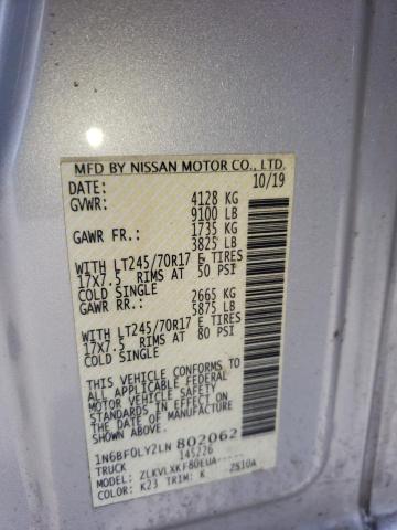 Aukcja sprzedaży 2020 Nissan Nv 2500 S, vin: 1N6BF0LY2LN802062, numer aukcji: 45481043