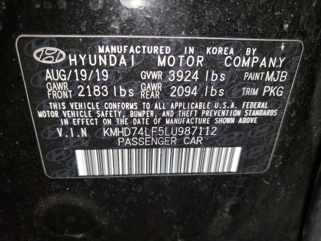 Продаж на аукціоні авто 2020 Hyundai Elantra Se, vin: KMHD74LF5LU987112, номер лоту: 46669013