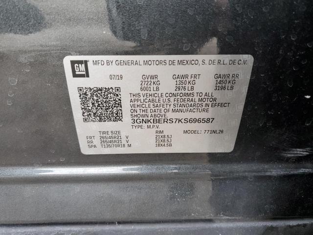 45913843 :رقم المزاد ، 3GNKBERS7KS696587 vin ، 2019 Chevrolet Blazer Rs مزاد بيع