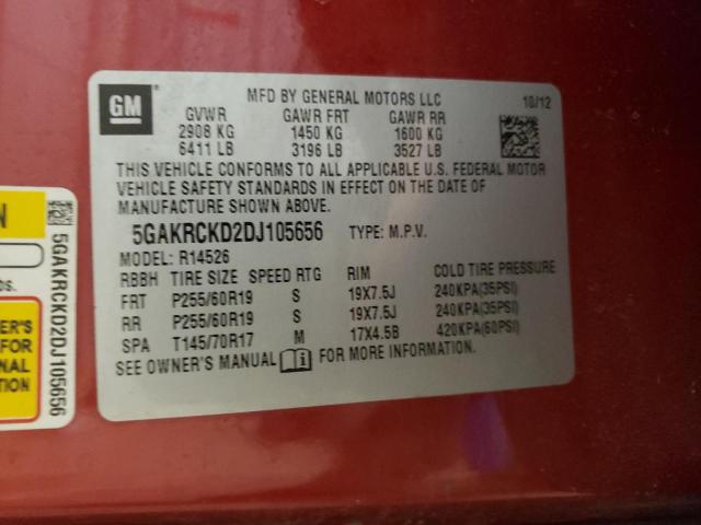 Aukcja sprzedaży 2013 Buick Enclave, vin: 5GAKRCKD2DJ105656, numer aukcji: 46234553