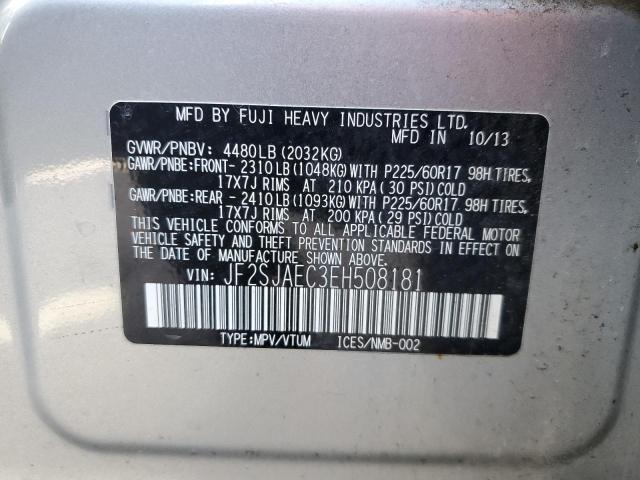 46694603 :رقم المزاد ، JF2SJAEC3EH508181 vin ، 2014 Subaru Forester 2.5i Premium مزاد بيع