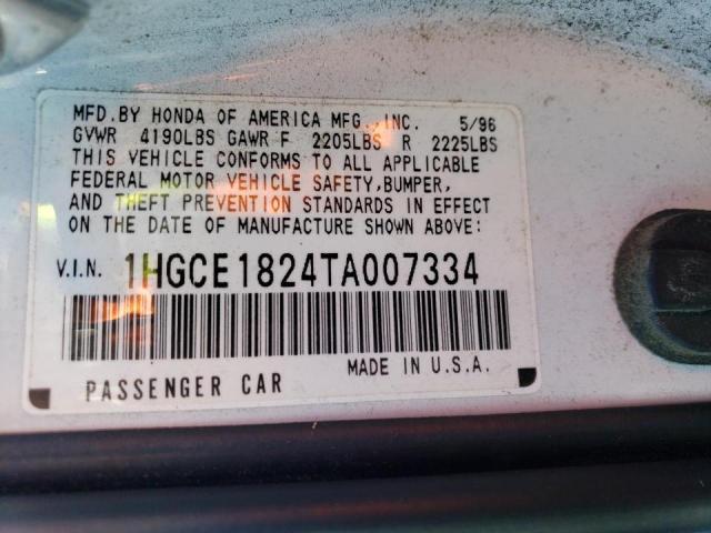 46728843 :رقم المزاد ، 1HGCE1824TA007334 vin ، 1996 Honda Accord Lx مزاد بيع