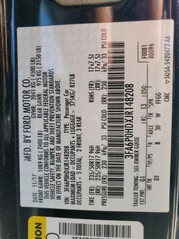 Aukcja sprzedaży 2018 Ford Fusion Se, vin: 3FA6P0HDXJR148208, numer aukcji: 45589803