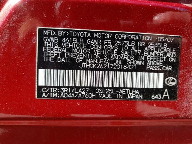 Aukcja sprzedaży 2007 Lexus Is 250, vin: JTHCK262172018421, numer aukcji: 46951553
