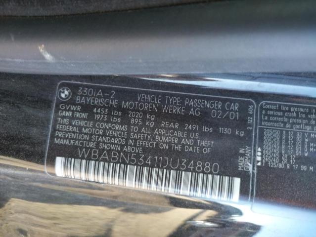 Продаж на аукціоні авто 2001 Bmw 330 Ci, vin: WBABN53411JU34880, номер лоту: 46815063