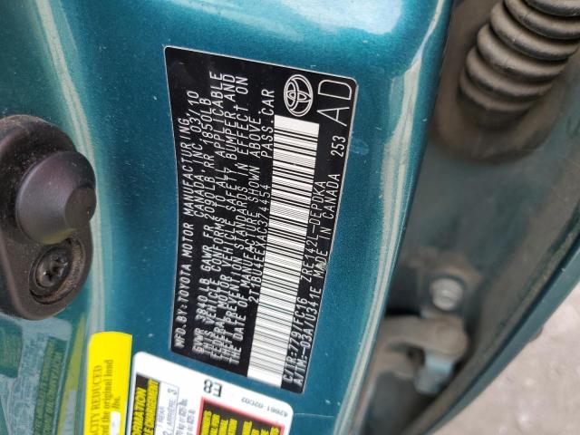 2010 Toyota Corolla Base მანქანა იყიდება აუქციონზე, vin: 2T1BU4EEXAC374454, აუქციონის ნომერი: 47485113