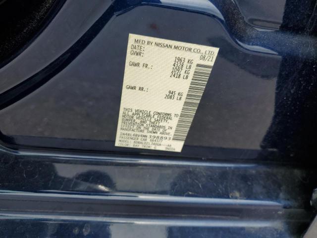 Продаж на аукціоні авто 2021 Nissan Altima S, vin: 1N4BL4BV4MN398893, номер лоту: 47137843