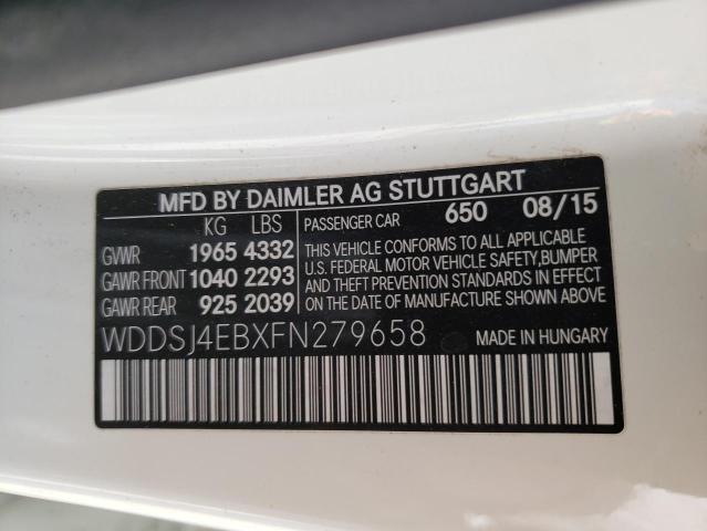 Aukcja sprzedaży 2015 Mercedes-benz Cla 250, vin: WDDSJ4EBXFN279658, numer aukcji: 47615643