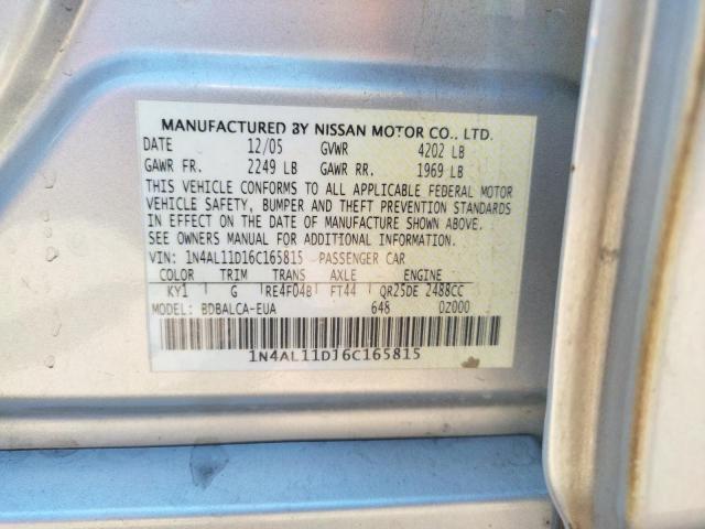 Продаж на аукціоні авто 2006 Nissan Altima S, vin: 1N4AL11D16C165815, номер лоту: 46944053