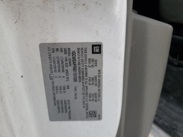 Aukcja sprzedaży 2016 Chevrolet Express G2500, vin: 1GCWGAFF6G1131395, numer aukcji: 45350103