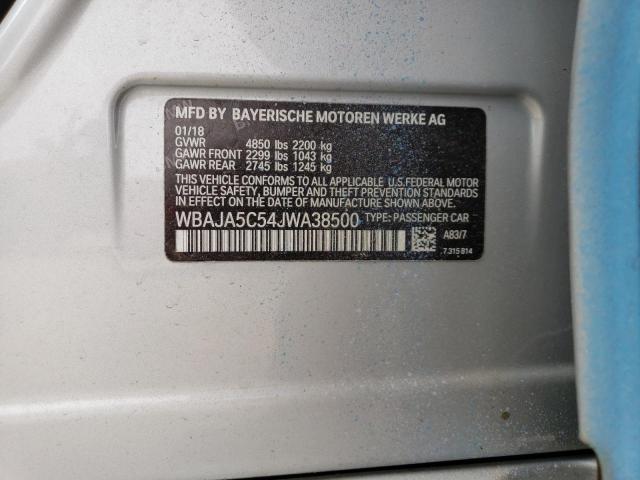 Aukcja sprzedaży 2018 Bmw 530 I, vin: WBAJA5C54JWA38500, numer aukcji: 47220713