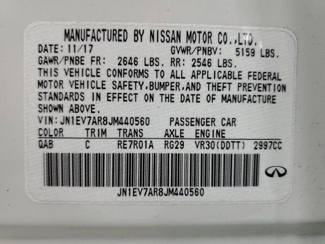Aukcja sprzedaży 2018 Infiniti Q50 Luxe, vin: JN1EV7AR8JM440560, numer aukcji: 47832413