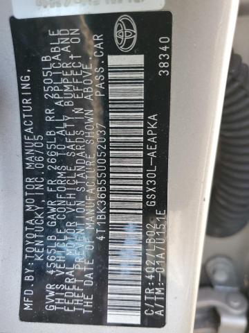 47505823 :رقم المزاد ، 4T1BK36B55U052037 vin ، 2005 Toyota Avalon Xl مزاد بيع
