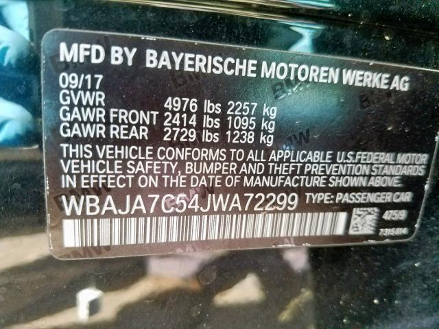 Aukcja sprzedaży 2018 Bmw 530 Xi, vin: WBAJA7C54JWA72299, numer aukcji: 45412429