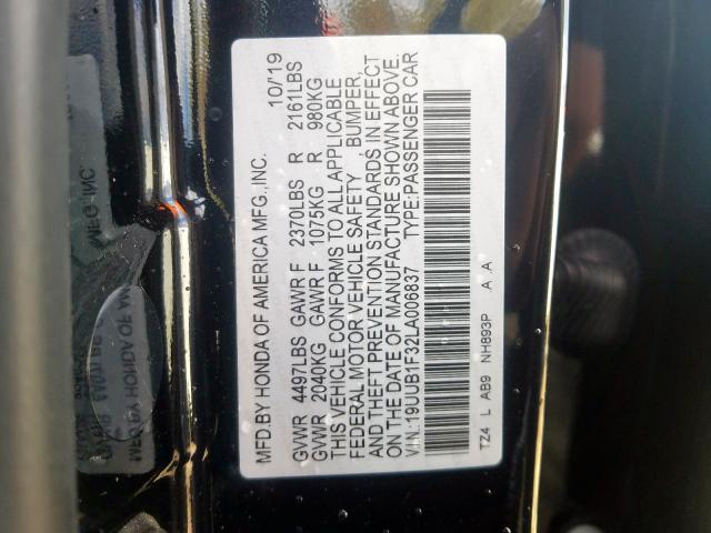 32092540 :رقم المزاد ، 19UUB1F32LA006837 vin ، 2020 Acura Tlx مزاد بيع