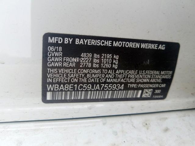 Aukcja sprzedaży 2018 Bmw 330e, vin: WBA8E1C59JA755934, numer aukcji: 33740390