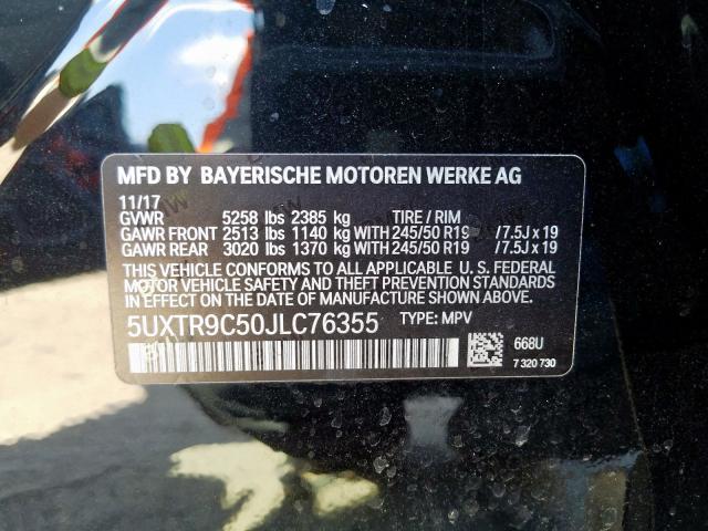 Aukcja sprzedaży 2018 Bmw X3, vin: 5UXTR9C50JLC76355, numer aukcji: 35222200