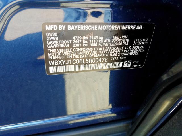 Продаж на аукціоні авто 2020 Bmw X2 Xdrive2, vin: WBXYJ1C06L5R00476, номер лоту: 35195780