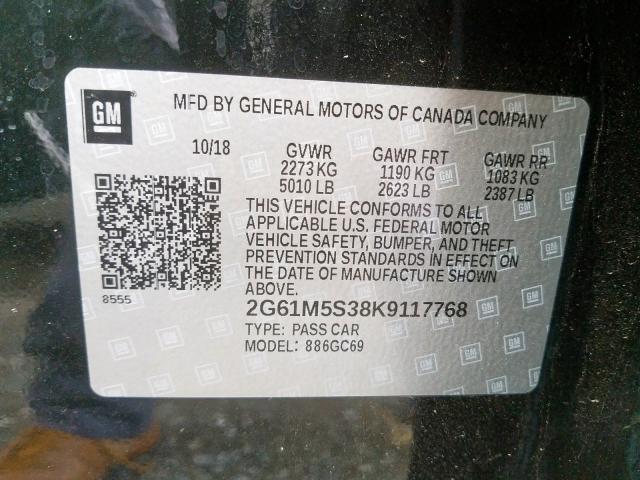 Aukcja sprzedaży 2019 Cadillac Xts Luxury, vin: 2G61M5S38K9117768, numer aukcji: 36109660