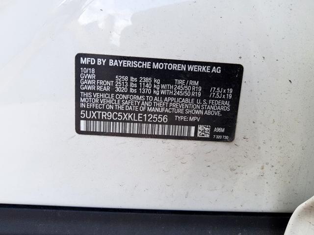 Aukcja sprzedaży 2019 Bmw X3 Xdrive3, vin: 5UXTR9C5XKLE12556, numer aukcji: 36749050
