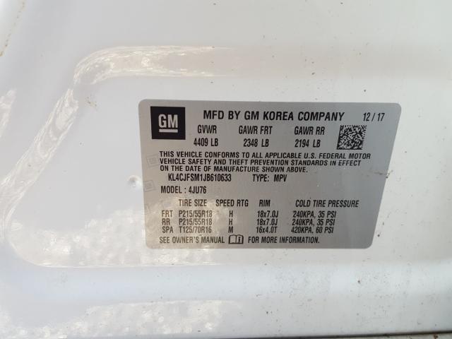 Aukcja sprzedaży 2018 Buick Encore Pre, vin: KL4CJFSM1JB610633, numer aukcji: 41757250