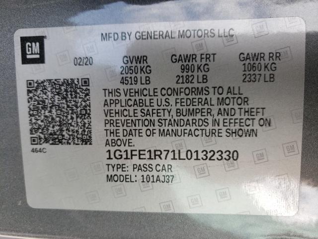 Aukcja sprzedaży 2020 Chevrolet Camaro Lz, vin: 1G1FE1R71L0132330, numer aukcji: 42657010