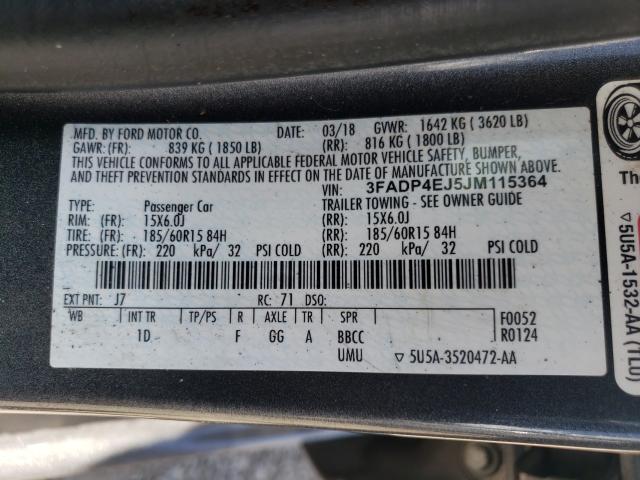 Aukcja sprzedaży 2018 Ford Fiesta Se, vin: 3FADP4EJ5JM115364, numer aukcji: 43832070