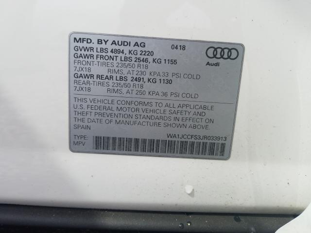 Aukcja sprzedaży 2018 Audi Q3 Premium, vin: WA1JCCFS3JR033913, numer aukcji: 45408980