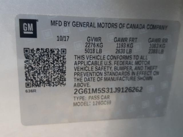 56026860 :رقم المزاد ، 2G61M5S31J9126262 vin ، 2018 Cadillac Xts Luxury مزاد بيع