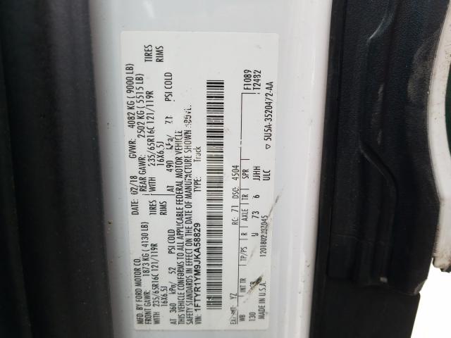 Продаж на аукціоні авто 2018 Ford Transit T-, vin: 1FTYR1YM9JKA58829, номер лоту: 37371541