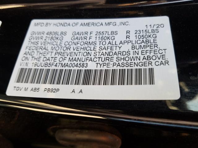 Aukcja sprzedaży 2021 Acura Tlx Techno, vin: 19UUB5F47MA004583, numer aukcji: 43378461