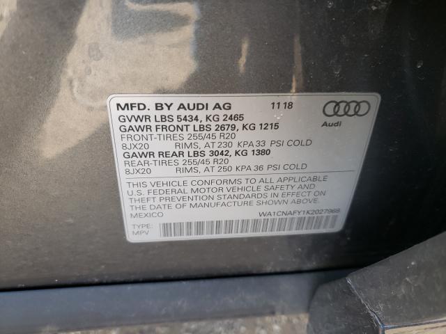 Aukcja sprzedaży 2019 Audi Q5 Prestig, vin: WA1CNAFY1K2027968, numer aukcji: 45434301