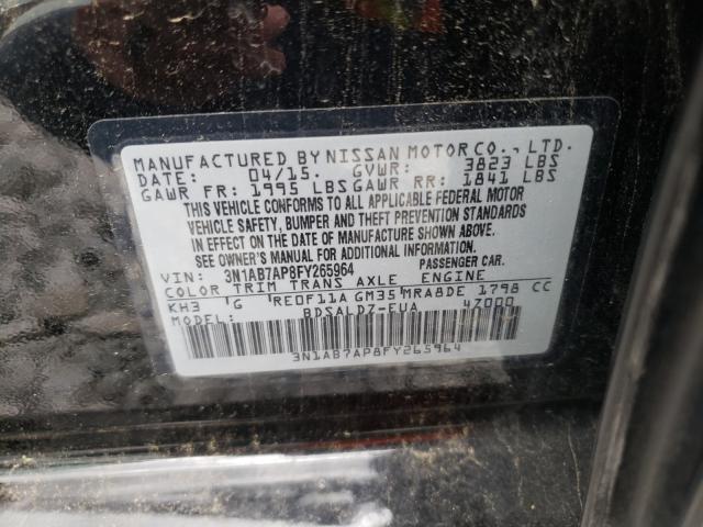 Aukcja sprzedaży 2015 Nissan Sentra S, vin: 3N1AB7AP8FY265964, numer aukcji: 45626031