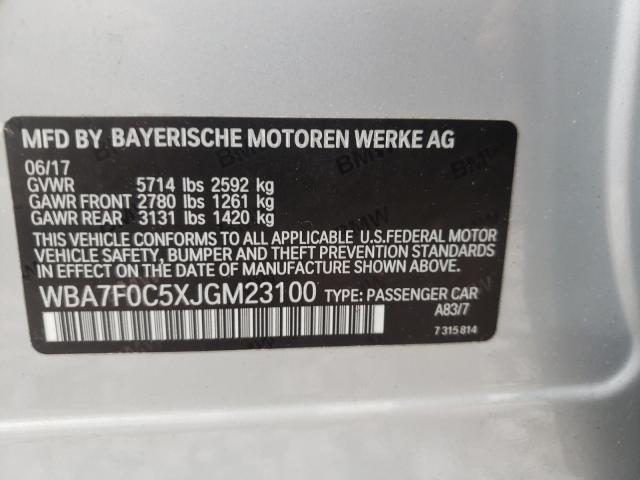Продажа на аукционе авто 2018 Bmw 750 I, vin: WBA7F0C5XJGM23100, номер лота: 46099511