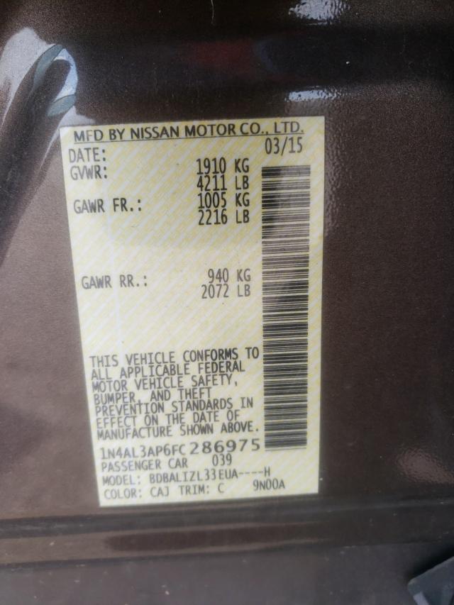 47712291 :رقم المزاد ، 1N4AL3AP6FC286975 vin ، 2015 Nissan Altima 2.5 مزاد بيع
