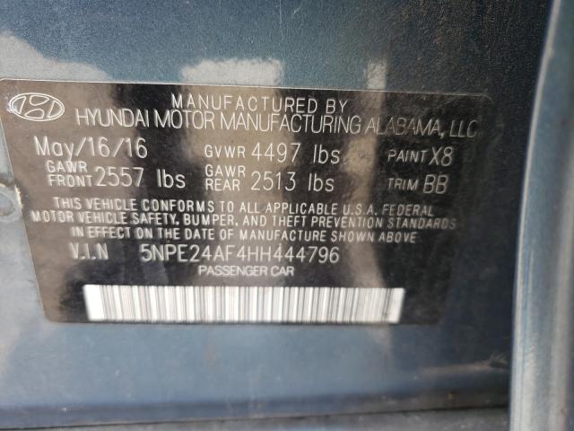 51715011 :رقم المزاد ، 5NPE24AF4HH444796 vin ، 2017 Hyundai Sonata Se مزاد بيع
