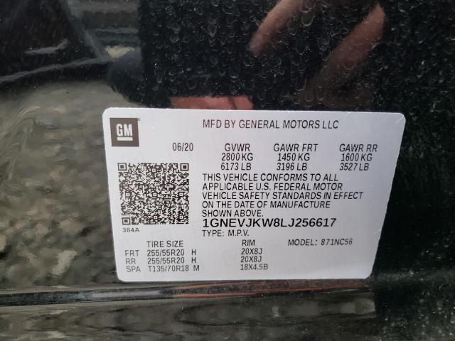 Продажа на аукционе авто 2020 Chevrolet Traverse R, vin: 1GNEVJKW8LJ256617, номер лота: 52235331