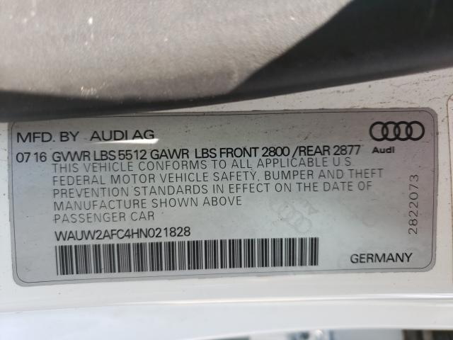 Aukcja sprzedaży 2017 Audi A7, vin: WAUW2AFC4HN021828, numer aukcji: 53083061