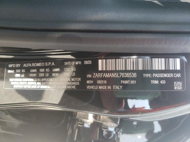 Продаж на аукціоні авто 2020 Alfa Romeo Giulia, vin: ZARFAMAN5L7636536, номер лоту: 55033071